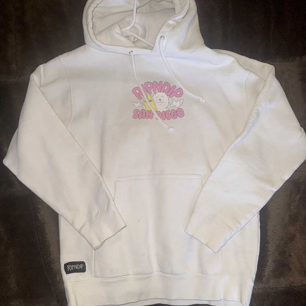 Ripndip San Diego Edition White Hoodie with Pink and Yellow Graphic